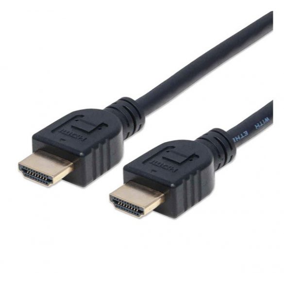 Cablu TV/HDMI (mușcă HDMI - mufă HDMI, 500 cm, compatibil CA-183) NEGRU