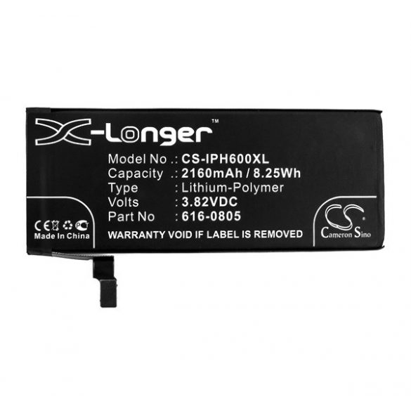 Baterie CAMERON SINO Li-Polymer (3.82V/2160mAh, compatibil cu Apple 616-0804) NEGRU Apple iPhone 6 4.7