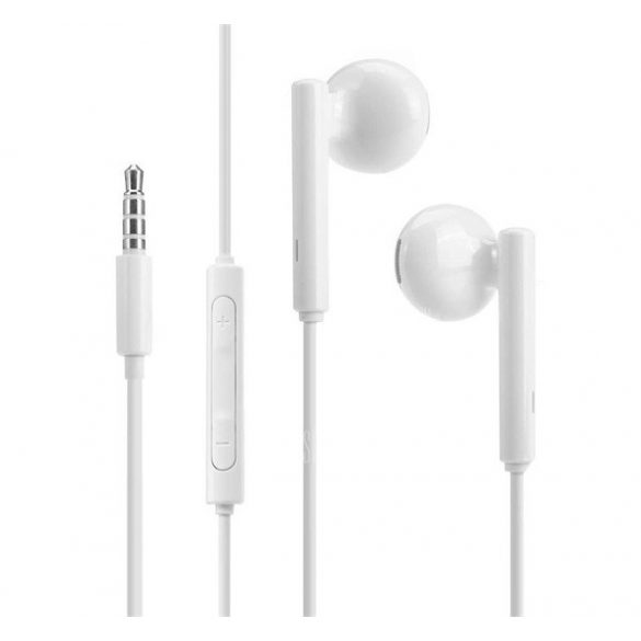 Căști HUAWEI AM-115 STEREO (mufă de 3,5 mm, buton de înregistrare) ALBE