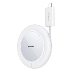 Încărcător desktop UGREEN (15W, încărcător rapid, 100cm, cablu bobinabil, wireless, MagSafe) ALB Apple iPhone 8 4.7, iPhone 8 Plus 5.5, iPhone X 5.8