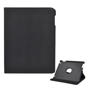 Carcasă în picioare, efect piele (FLIP, 360°, suport desktop) NEGRU Apple IPAD 2, Apple IPAD (a treia generație), Apple IPAD (a patra generație)