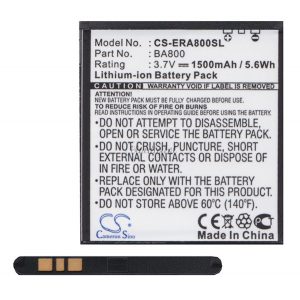 Baterie CAMERON SINO Li-Ion (3,7V/1500mAh, compatibil Sony Ericsson BA800) NEGRU Sony Xperia S (LT26i)