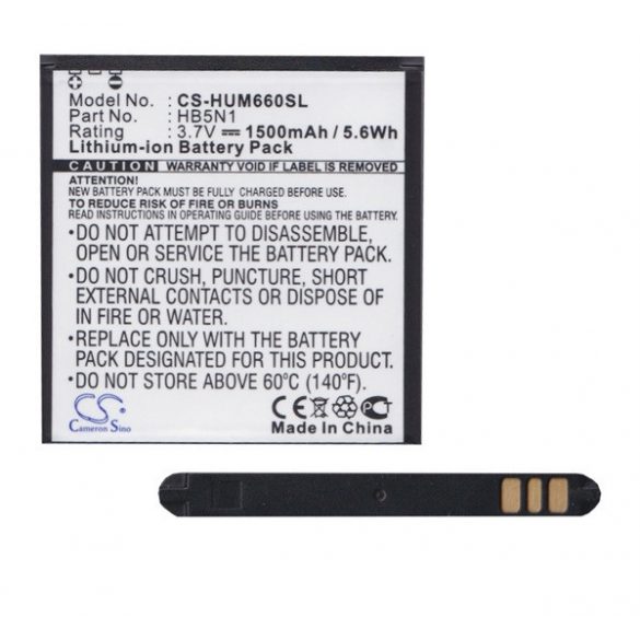 Baterie CAMERON SINO Li-Ion (3,7V/1500mAh, compatibil MetroPCS BCC1023) NEGRU Huawei Ascend Y330, Huawei Ascend G300 (U8815)