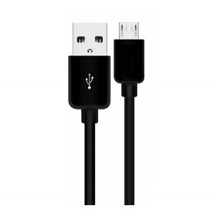 Cablu de date (USB - microUSB special, cap ultra-subtire, 90cm) NEGRU