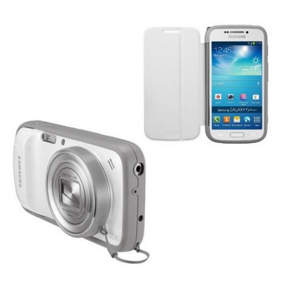 SAMSUNG husă în picioare, cadru din plastic (FLIP, Husă de praf obiectiv) alb  Samsung Galaxy S4 Zoom (SM-C101)