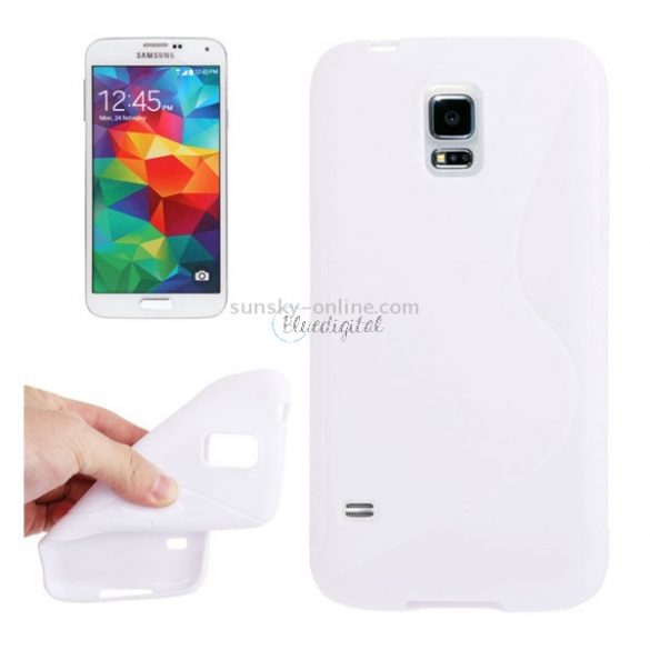 Protectie din silicon pentru telefon (S-line) ALB Samsung Galaxy S5 (SM-G900)