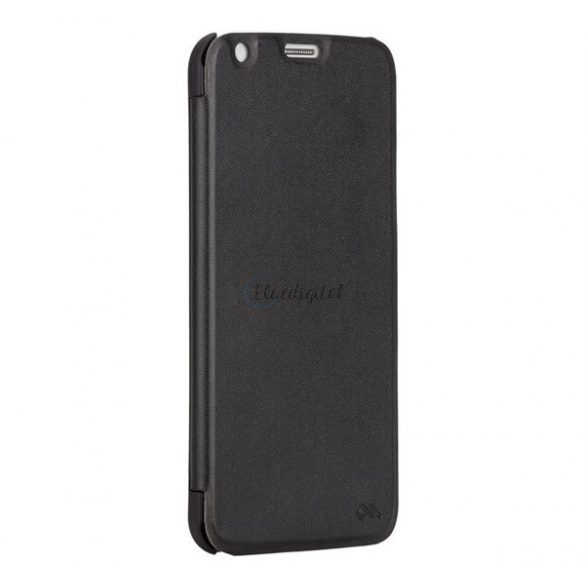 Protectie de telefon din plastic CASE-MATE (deschidere laterala, FLIP efect piele) SLIM FOLIO - NEGRU Samsung Galaxy S5 (SM-G900)