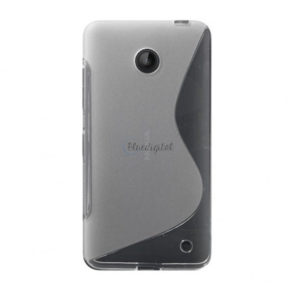 Protectie din silicon pentru telefon (S-line) TRANSPARENT Nokia Lumia 630, Nokia Lumia 635