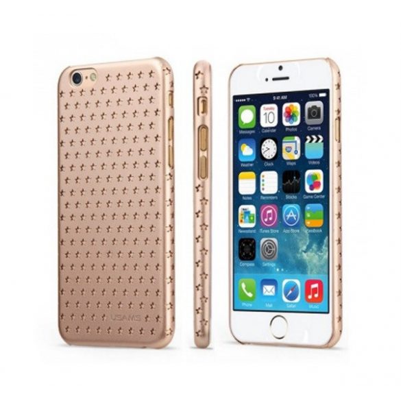 Protector de telefon din plastic USAMS STARRY TWINKLE (model stea) GOLD Apple iPhone 6 4.7, Apple iPhone 6S 4.7