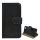 Carcasa in picioare, efect piele (FLIP, deschidere laterala, functie suport birou, premium) NEGRU Sony Xperia E3 (D2203)