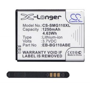 Baterie CAMERON SINO Li-Ion (3,7V/1250mAh, compatibil Samsung EB-BG110ABE) NEGRU Samsung Galaxy Pocket 2 (SM-G110H)