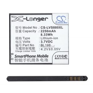 Baterie CAMERON SINO Li-Ion (3.7V/2000mAh, compatibil cu Lenovo BL198) NEGRU Lenovo A859