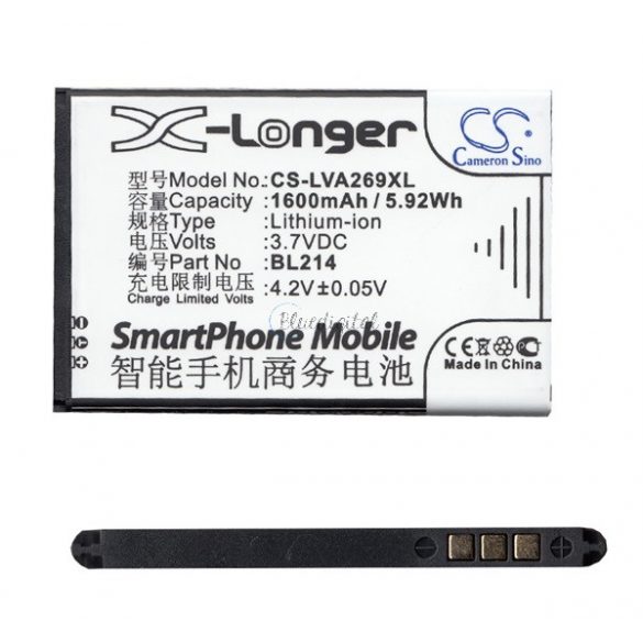 Baterie CAMERON SINO Li-Ion (3,7V/1600mAh, compatibil cu Lenovo BL203) NEGRU Lenovo A369i