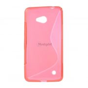   Protectie din silicon pentru telefon (S-line) RED Microsoft Lumia 640