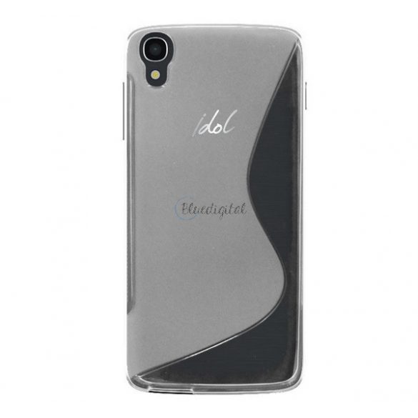 Protectie din silicon pentru telefon (S-line) TRANSPARENT Alcatel Idol 3 4.7 (OT-6039)