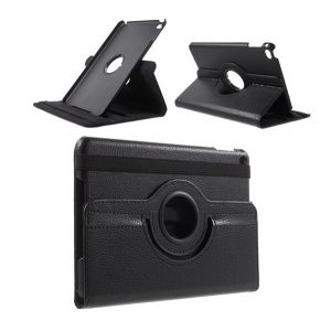 Carcasa in picioare, efect piele (FLIP, suport desktop, 360°) NEGRU Apple IPAD mini 4, Apple IPAD mini 5 (2019)