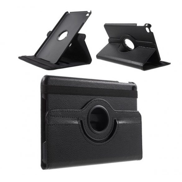 Carcasa in picioare, efect piele (FLIP, suport desktop, 360°) NEGRU Apple IPAD mini 4, Apple IPAD mini 5 (2019)