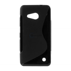 Protectie din silicon pentru telefon (S-line) NEGRU Microsoft Lumia 550