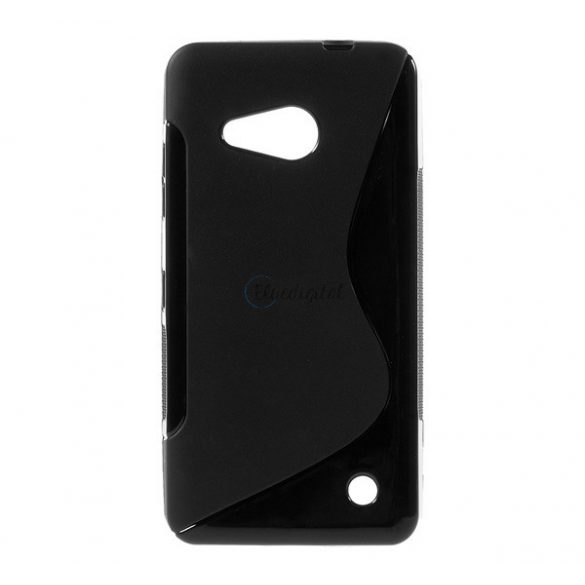 Protectie din silicon pentru telefon (S-line) NEGRU Microsoft Lumia 550