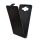 Carcasa in picioare, efect piele (FLIP, deschidere in jos, suport din silicon) NEGRU Microsoft Lumia 950