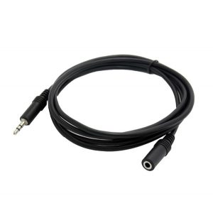 Extensie cablu audio (mufă jack de 3,5 mm - mufă de 3,5 mm, 300 cm) NEGRU