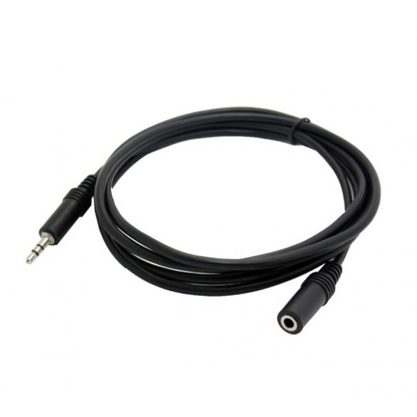 Extensie cablu audio (mufă jack de 3,5 mm - mufă de 3,5 mm, 300 cm) NEGRU