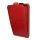 Carcasa in picioare, efect piele (FLIP, deschidere in jos, suport din silicon) RED Microsoft Lumia 650