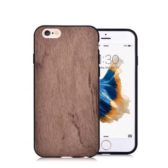 Protectie de telefon din silicon VOUNI (spate din lemn) MARO Apple iPhone 6S 4.7, Apple iPhone 6 4.7