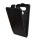 Carcasa in picioare, efect piele (FLIP, deschidere in jos, suport din silicon) NEGRU LG G5 (H850)