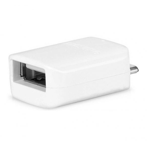 Adaptor SAMSUNG (mufă USB - microUSB, OTG, conexiune pendrive) ALB