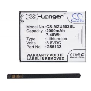 Baterie Li-Polymer CAMERON SINO (3.8V/2000mAh, compatibil NAVON G55132) NEGRU Navon Mizu D502, Navon Mizu D502s, Navon Mizu M502