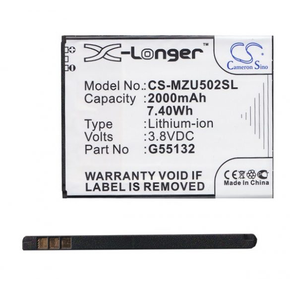 Baterie Li-Polymer CAMERON SINO (3.8V/2000mAh, compatibil NAVON G55132) NEGRU Navon Mizu D502, Navon Mizu D502s, Navon Mizu M502