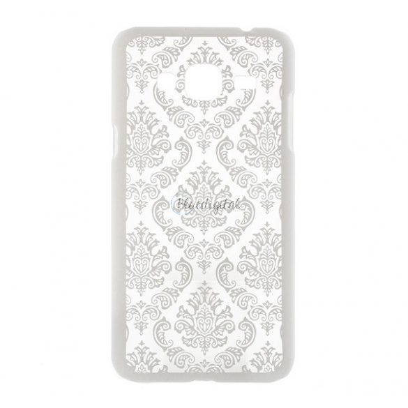 Protector de telefon din plastic (model de flori de Damasc) ALB Samsung Galaxy J3 (2016) SM-J320