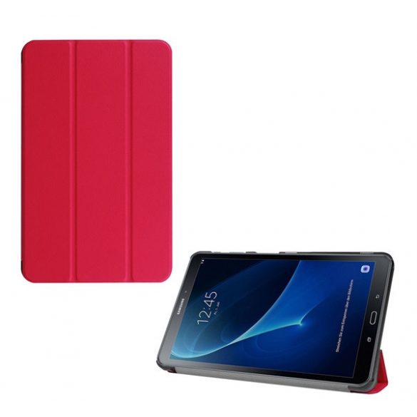 Husă stativă cu efect de piele (FLIP activ, deschidere laterală, funcție de suport pentru birou TRIFOLD) PIROS Samsung Galaxy Tab A 10.1 LTE (2016) SM-T585, Samsung Galaxy Tab A 10.1 WIFI (2016) SM-T580