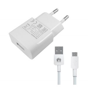 HUAWEI HW-050100E01W încărcător de rețea priză USB (5W + cablu microUSB) ALB