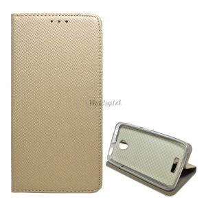 Carcasă în picioare, efect piele (FLIP, deschidere laterală, funcție suport pentru masă, model romb) GOLD Lenovo B (A2016a40)