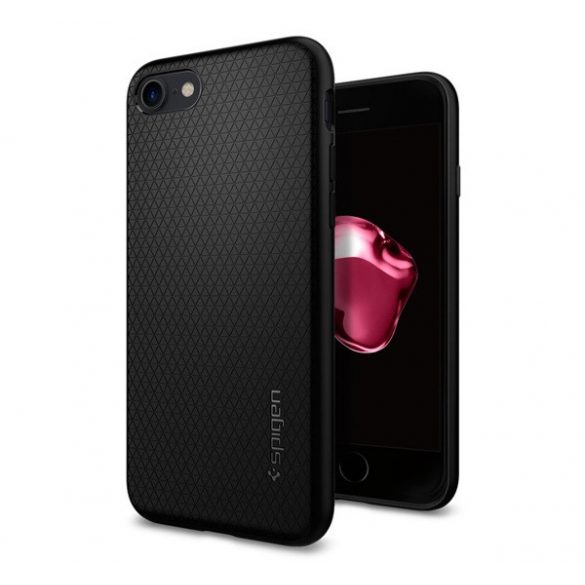 SPIGEN LIQUID AIR Husă silicon pentru telefon (rezistent la impact mediu, bubble heel, model diamant) negru Apple iPhone 7 4.7, Apple iPhone 8 4.7, Apple iPhone SE 2 (2020), Apple iPhone SE 3 (2022)