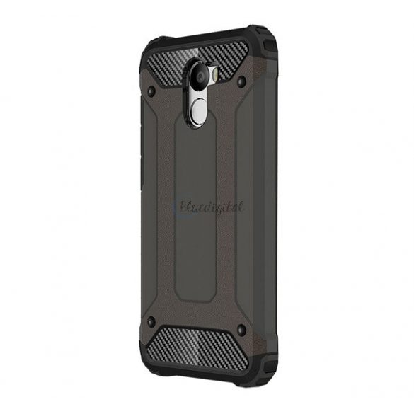 Protector de telefon Defender din plastic (rezistenta la impact mediu, colt cu perna de aer, interior din silicon, efect metalic) MARO Xiaomi Redmi 4