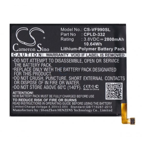 Baterie CAMERON SINO Li-Polymer (3.8V/2800mAh, compatibil cu Vodafone CPLD-332) NEGRU Vodafone Smart 4 max (VF990N)