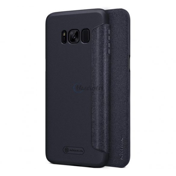 Protector de telefon din plastic NILLKIN SPARKLE (Flip cu efect de piele din microfibră, deschidere laterală) NEGRU Samsung Galaxy S8 Plus (SM-G955)