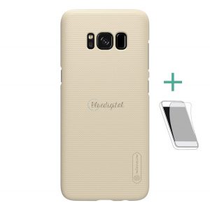 Protector de telefon din plastic NILLKIN SUPER FROSTED (cauciucat, suprafață aspră + folie de protecție a ecranului) GOLD Samsung Galaxy S8 Plus (SM-G955)