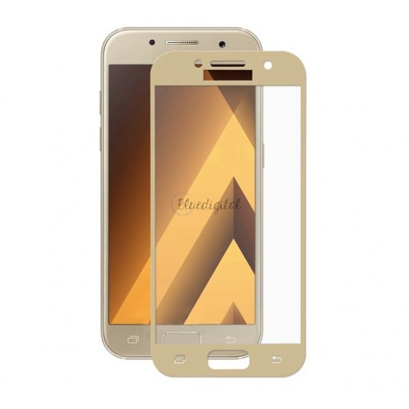 Sticlă de protecție a ecranului ENKAY (margine rotunjită 2.5D, rezistentă la zgârieturi, 0,26 mm, 9H) GOLD Samsung Galaxy A3 (2017) SM-A320F