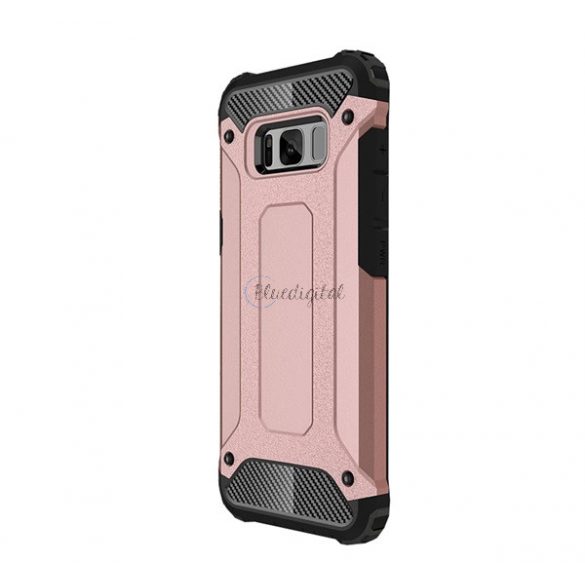 Protecție din plastic pentru telefon Defender (rezistență medie la impact, toc cu bule, interior din silicon, efect metalic) GOLDEN Samsung Galaxy S8 Plus (SM-G955)