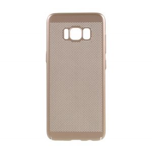 Protecție din plastic pentru telefon (cauciucată, model perforat) GOLD Samsung Galaxy S8 (SM-G950)