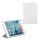 Carcasa in picioare, efect piele (FLIP activ, deschidere laterala, TRIFOLD, suport de masa, model textil) ALB Apple IPAD 9.7 (2017), Apple IPAD 9.7 (2018)