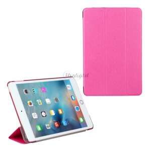 Husă în picioare, efect piele (FLIP activ, deschidere laterală, TRIFOLD, suport de masă, model textil) ROZ Apple IPAD 9.7 (2018), Apple IPAD 9.7 (2017)