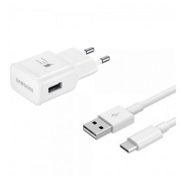 Încărcător SAMSUNG priză USB (15W, încărcător rapid + cablu EP-DR140AWE tip C 80cm) ALB