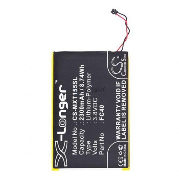 Baterie CAMERON SINO Li-Polymer (3.8V/2300mAh, compatibilă cu Motorola FC40) NEGRU Motorola Moto G3 (XT1540)