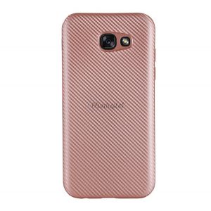 Protectie de telefon din silicon (model carbon) ROSE GOLD Samsung Galaxy A3 (2017) SM-A320F