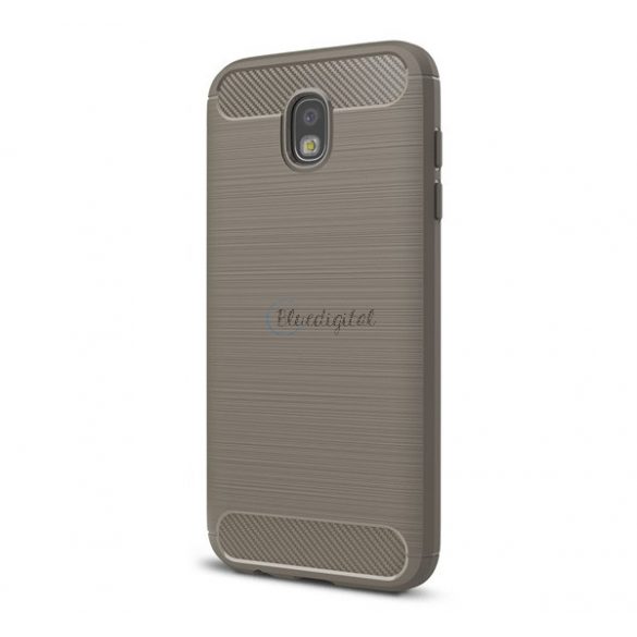 Protectie din silicon pentru telefon (rezistenta medie la impact, colt cu perna de aer, periat, model carbon) GRI Samsung Galaxy J7 (2017) SM-J730